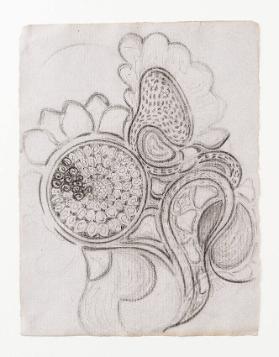 [Sonnenblumen. Studie mit stark ornamentalisierten und stilisierten Sonnenblumen]