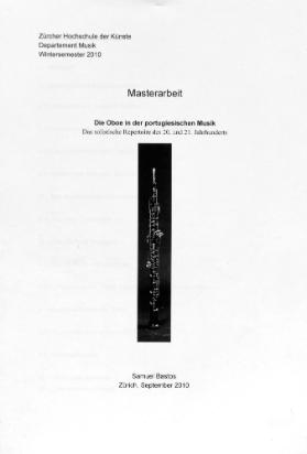 Die Oboe in der portugiesischen Musik