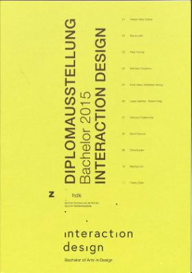 Interaction Design, Diplomausstellung Bachelor 2015