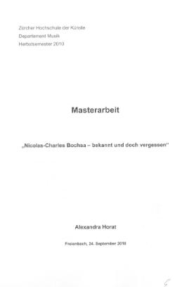 "Nicolas-Charles Bochsa - bekannt und doch vergessen"