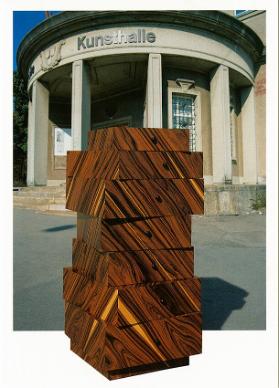 Ausstellung Forum 8, Kunsthalle Bern, Mai 1996 - Schubladenstapel, Design Susi und Ueli Berger