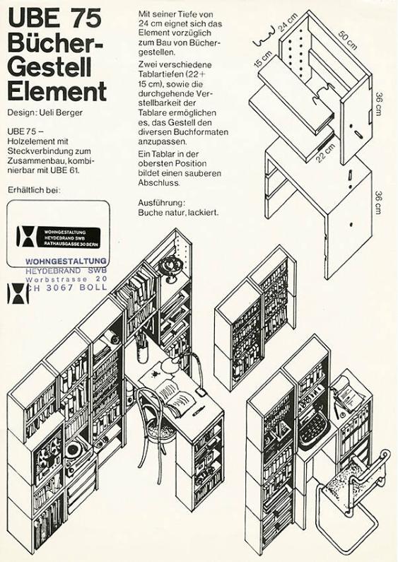 UBE 75 - Bücher-Gestell Element