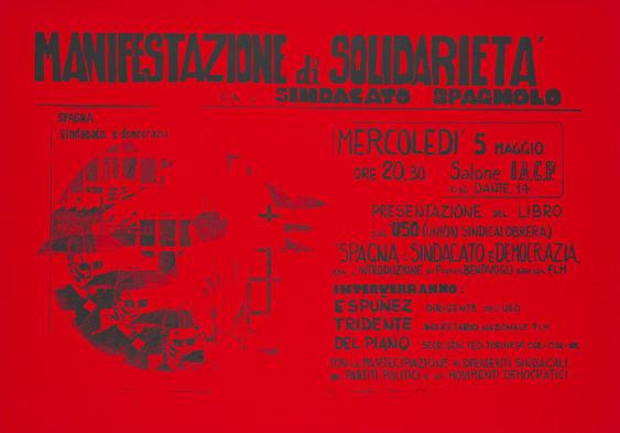 Manifestazione di solidarieta con il sindacato spagnolo