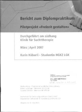 Bericht zum Diplompraktikum