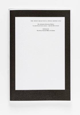 The most beautiful Swiss books 2012