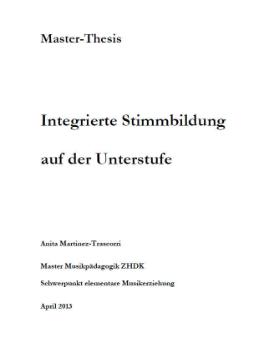 Integrierte Stimmbildung auf der Unterstufe