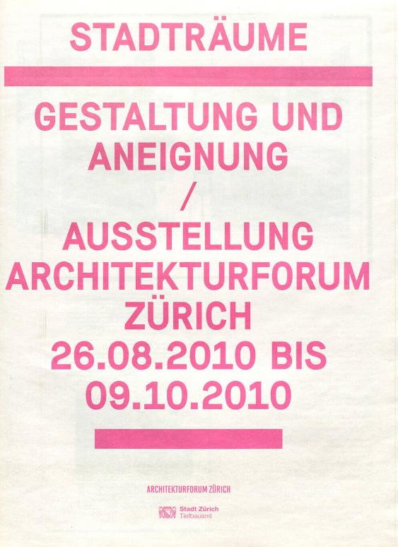 Stadträume ; Gestaltung und Aneignung