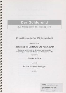 Der Goldgrund - Zur Metaphorik der Ikonografie
