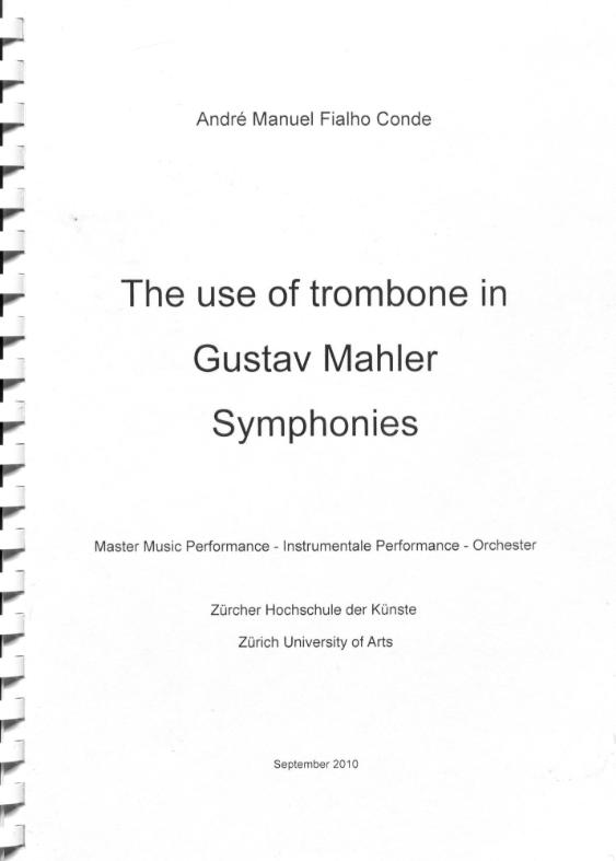 The use of trombone in Gustav Mahler symphonies
