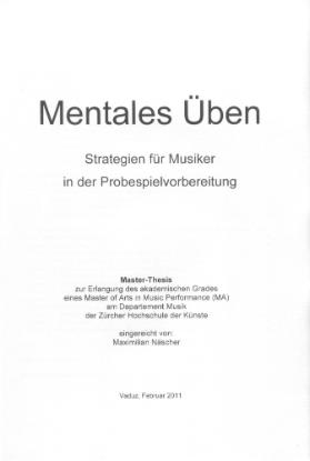 Mentales Üben