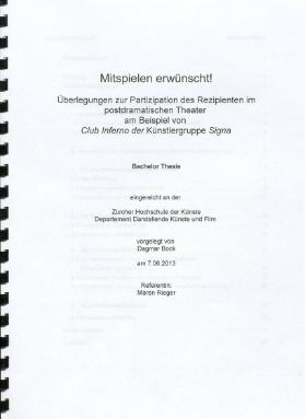 Mitspielen erwünscht !