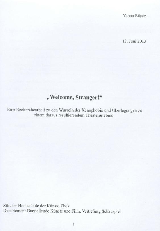 "Welcome, Stranger!"