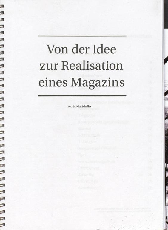 Von der Idee zur Realisation eines Magazins