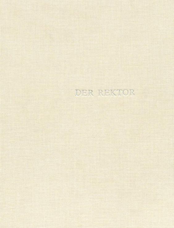 Der Rektor oder die Büste als Kunstwerk