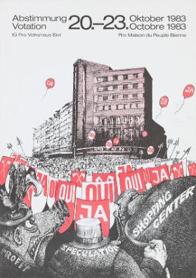 Abstimmung 20.-23.0ktober 1983 - Ja - Oui - IG Pro Volkshaus Biel