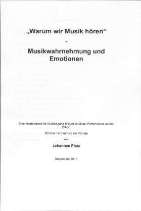 Warum wir Musik hören