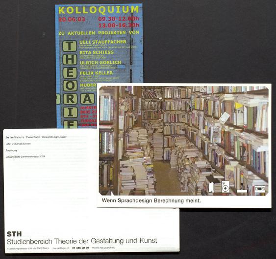 Studienbereich Theorie der Gestaltung und Kunst ; Kolloquium