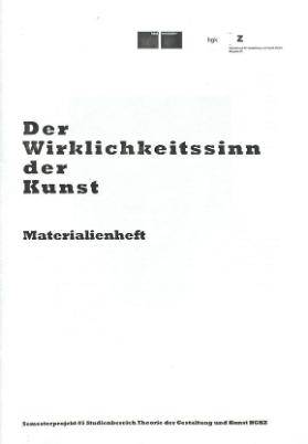 Der Wirklichkeitssinn der Kunst