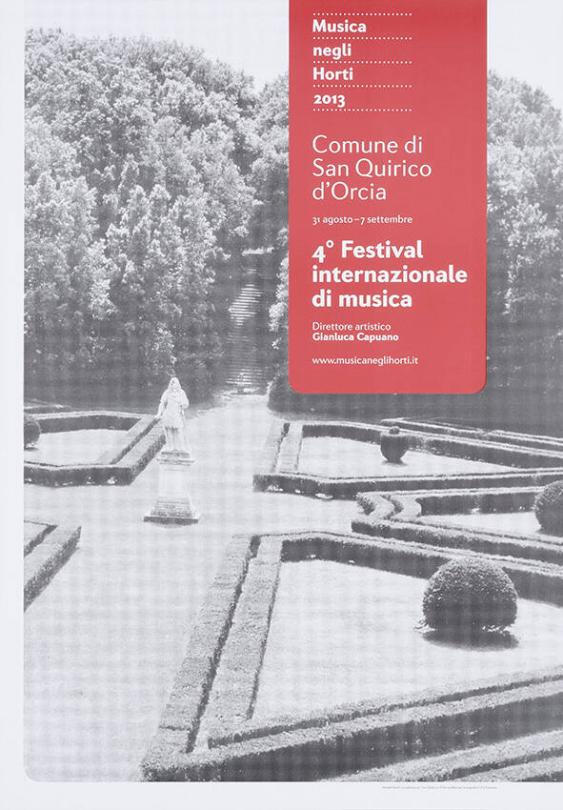 Musica negli horti - 4° Festival internationale di musica - Comune di San Quirico d'Orcia