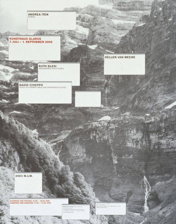 Kunsthaus Glarus - Andrea Iten - Ruth Blesi - David Chieppo - Hellen van Meene