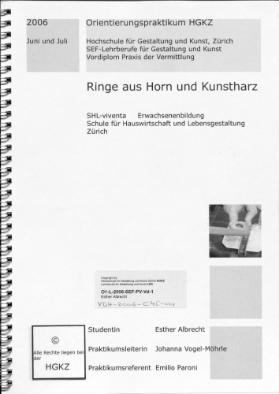 Ringe aus Horn und Kunstharz