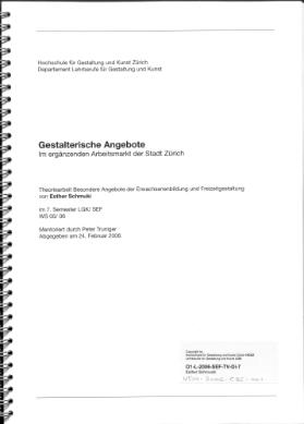 Gestalterische Angebote