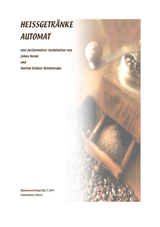 Heissgetränke Automat