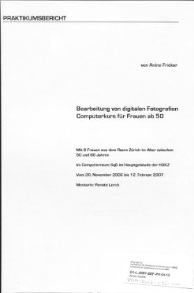 Bearbeitung von digitalen Fotografien - Computerkurs für Frauen ab 50
