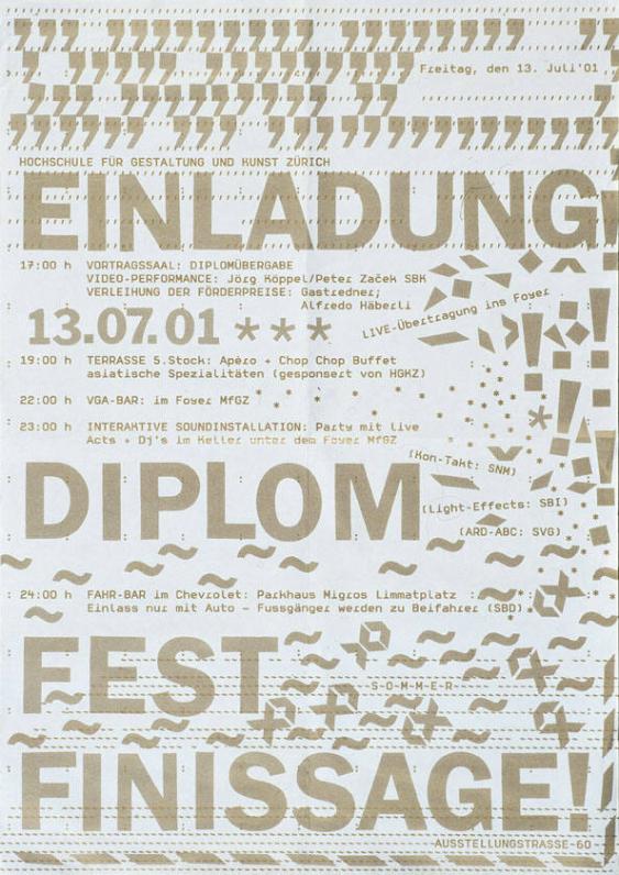 Einladung - Diplom - Fest - Finissage