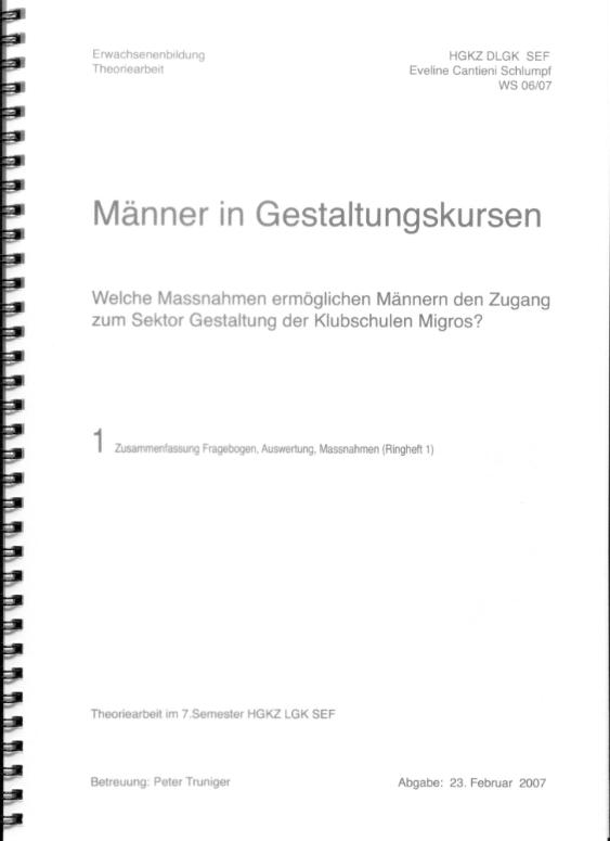 Männer in Gestaltungskursen