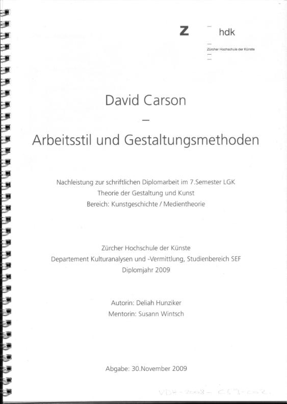 David Carson -  Arbeitsstil und Gestaltungsmethoden