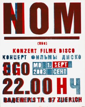 Nom - Konzert Filme Disco - Ego