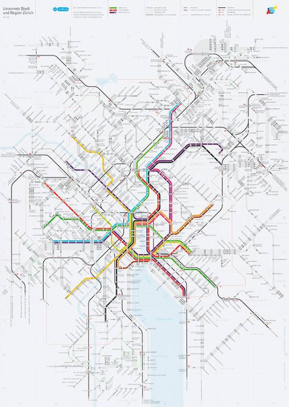 VBZ Züri Linie - Liniennetz Stadt und Region Zürich [recto]