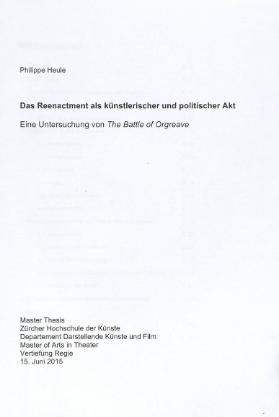 Das Reenactment als künstlerischer und politischer Akt