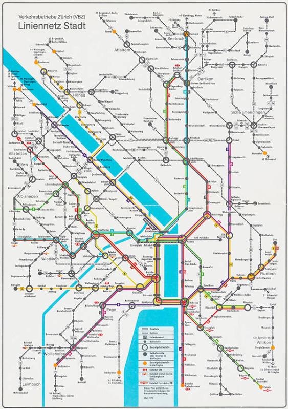 Verkehrsbetriebe Zürich (VBZ) - Liniennetz Stadt [recto]