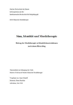 Sinn, Identität und Musiktherapie