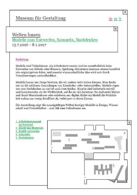 Welten bauen ; Modelle zum Entwerfen, Sammeln, Nachdenken
