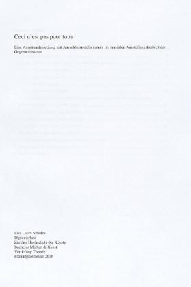 Ceci n'est pas pour tous