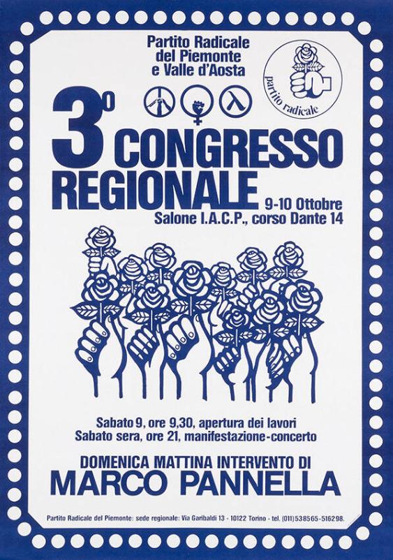 Partito Radicale del Piemonte e Valle d'Aosta - 3° Congresso regionale - Domenica mattina intervento di Marco Pannella