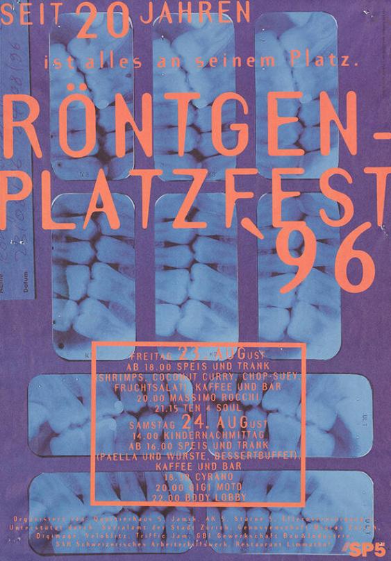 Seit 20 Jahren ist alles an seinem Platz. Röntgenplatzfest '96