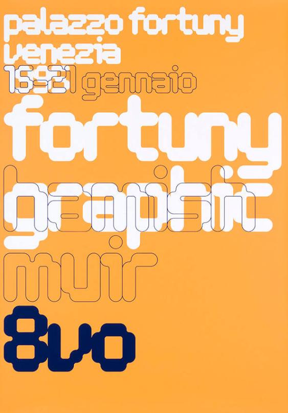 Palazzo Fortuny Venezia 1995 - Fortuny graphic - Hamish Muir - 8vo