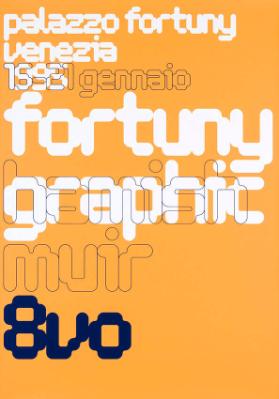 Palazzo Fortuny Venezia 1995 - Fortuny graphic - Hamish Muir - 8vo