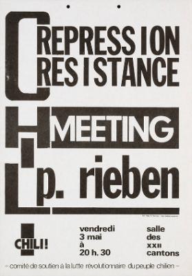 Chili - Répression - Résistance - Meeting - P. Rieben