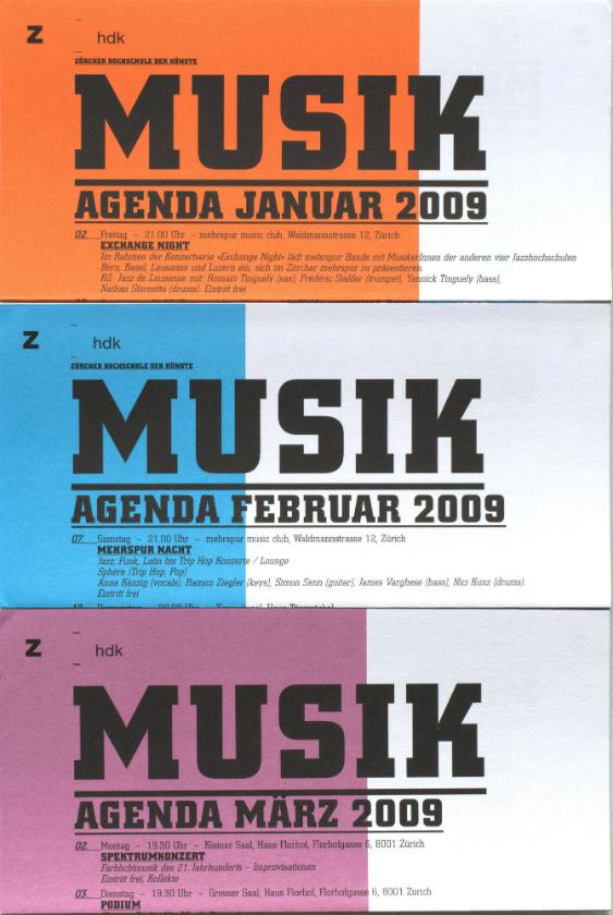 Musik Agenda Januar 2009