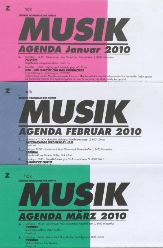 Musik Agenda Januar 2010