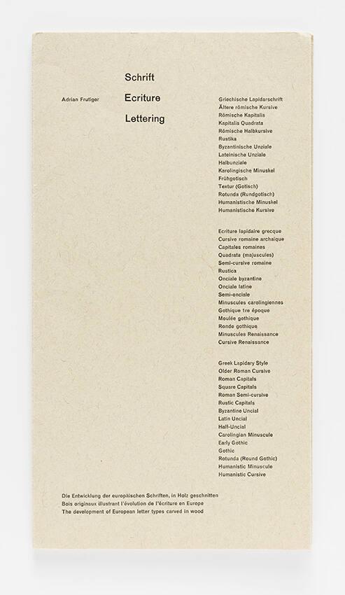 Schrift Ecriture Lettering