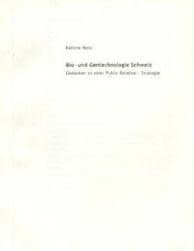 Bio- und Gentechnologie Schweiz