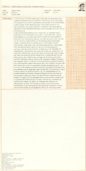 Thematik: Wissenschaftsvisualisierung - Instrumente zum Verstehen - Das Gesicht komplexer Zusammenhänge