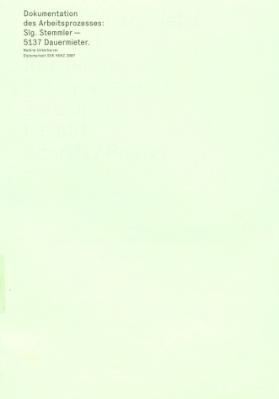 Dokumentation des Arbeitsprozesses: Slg Stemmler - 5137 Dauermieter