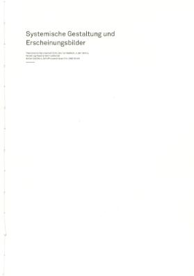 Systematische Gestaltung und Erscheinungsbilder